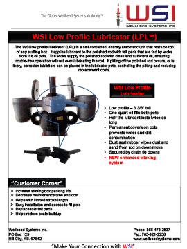WSI Low Profile Lubricator LPL-A