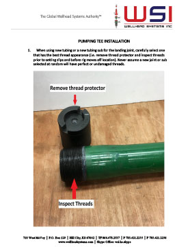 Pumping Tee Installation